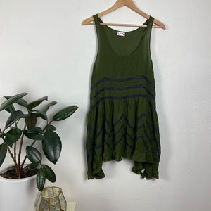 Free People Whimsical Boho Chevron Lace Tank